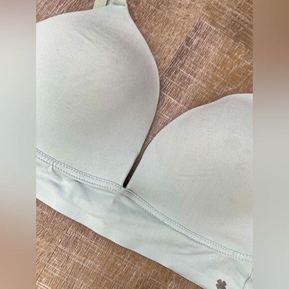 LUCKY BRAND Wire-Free Bra Size 36C Soft Sage Green Brushed Bonded Comfort Lounge - Picture 3 of 8